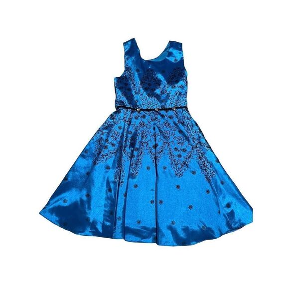 Jona Michelle dress Blue Girls size 7 - Picture 1 of 4